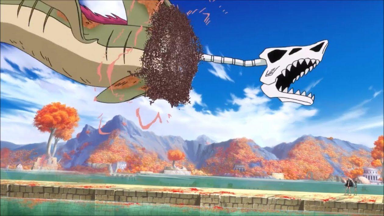 Franky, Robin and Brook attacked by monsters – One Piece Film: Strong World HD