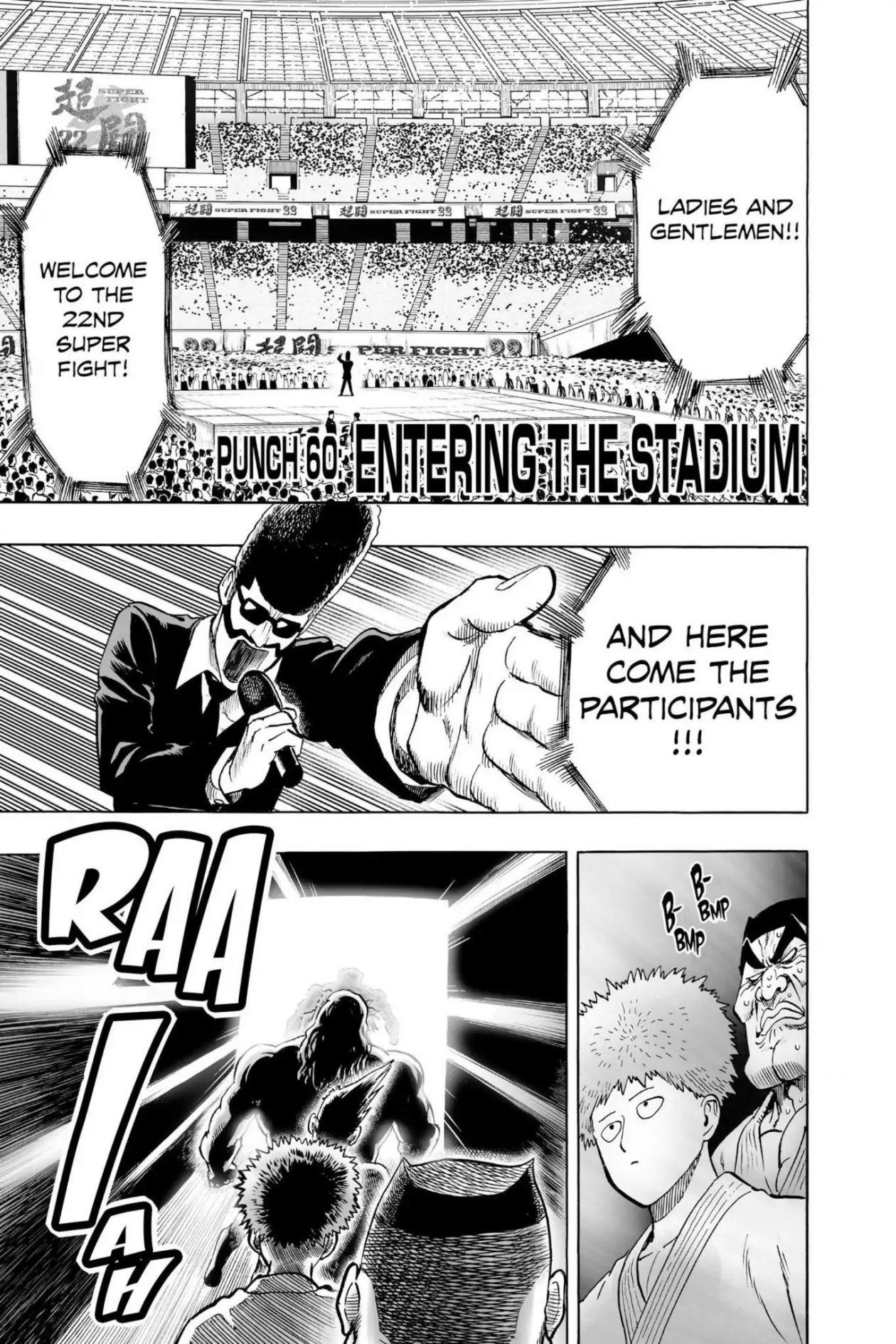 One Punch Man, Chapter 60 Entering The Stadium