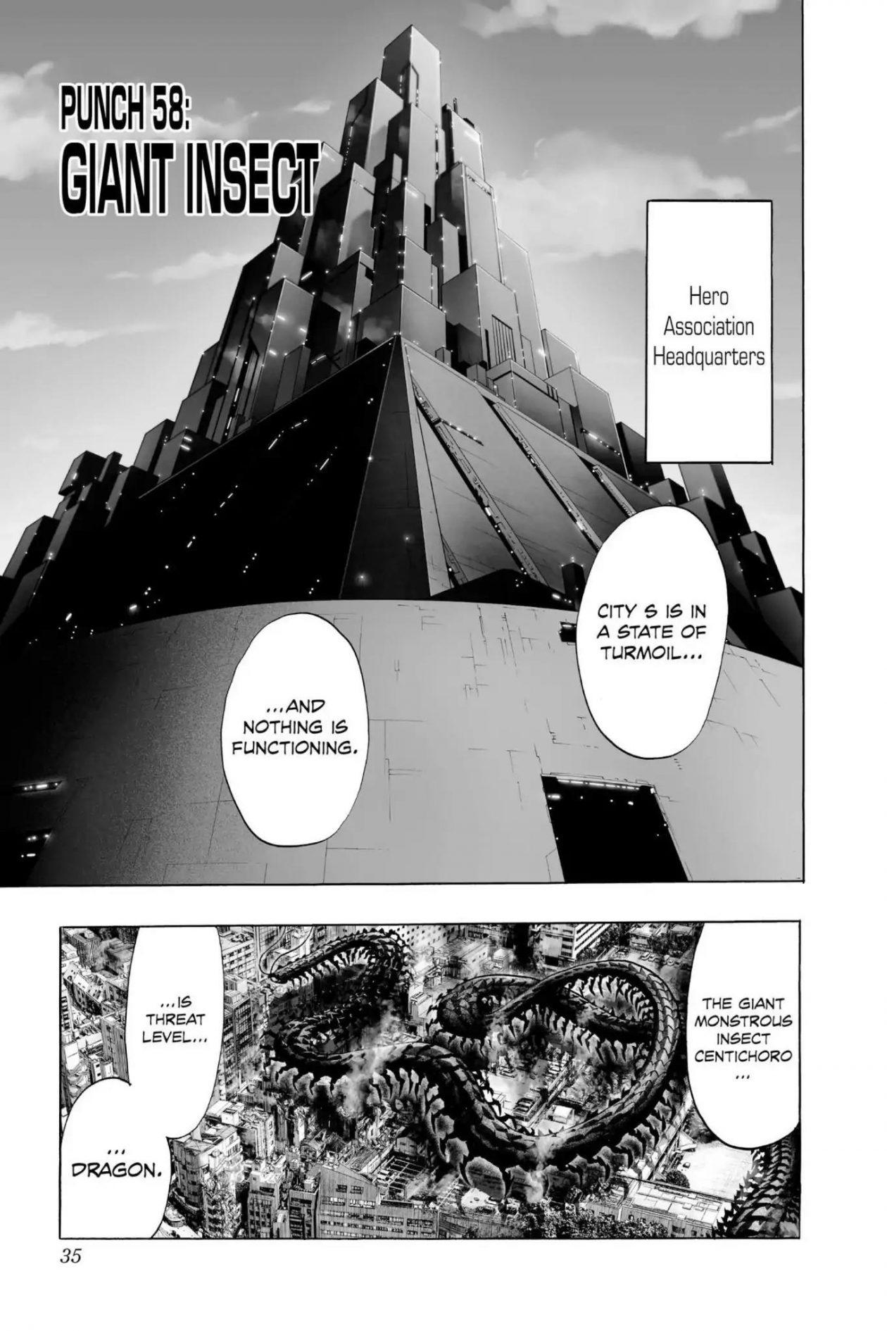 One Punch Man, Chapter 58 Giant Insect